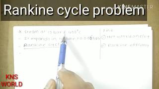 how to solve Rankine cycle problem [upl. by Sander]