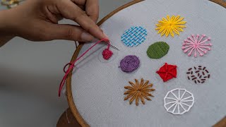 Beginners Guide to Hand Embroidery  10 Stitches in 7 Minutes [upl. by Cass]