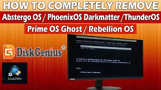 How To Uninstall Phoenix OS Permanently  Remove Grub 2 win amp Disk Genius  Remove Prime OS [upl. by Mundt674]