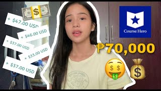 HOW I EARNED ₱70000 IN 3 MONTHS AS A STUDENT  Course Hero Tutor [upl. by Yrahk]