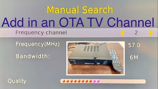 Manually Adding a TV Channel to your Digital Converter Box for OTA Antenna TV Channels [upl. by Eznyl]