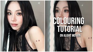 Aesthetic and Retro colouring tutorial on Alight Motion free link [upl. by Schiff]