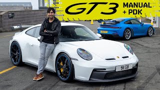 New Porsche 911 GT3 Manual  PDK  UK Cars First Drive [upl. by Assiron]