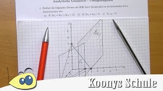 Ebenen mit Hilfe von Spurgeraden zeichnen Beispiel  Mathe Abi Blatt 1933 16 [upl. by Cordell]