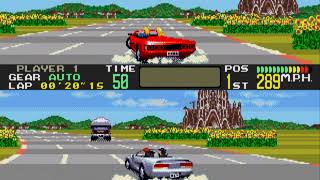 OutRunners SEGA Genesis Right Route Gameplay [upl. by Nestor622]