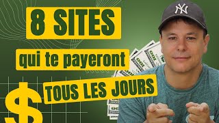 8 Sites Web pour gagner de largent tous les jours 💻💵 [upl. by Kinimod]