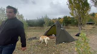 EXTREME 50° Solo Camping 4 Days  Snowstorm amp Solo Hot Tent Winter Camping in Snow Storm Wood [upl. by Ramal]