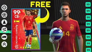 HOW TO TRAIN FREE AYMERIC LAPORTE MAX LEVEL  EFOOTBALL 2024 MOBILE [upl. by Nellek]