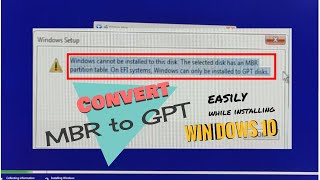 How to convert MBR to GPT drive to switch BIOS to UEFI during windows installation in bengali [upl. by Guzel]