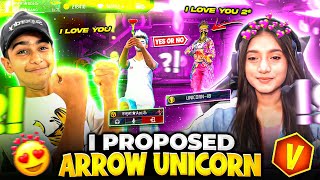 Finally I Proposed Cutie Unicorn 💞😂  Unexpected Reply 🥹🔥  Free Fire Max [upl. by Cardon]