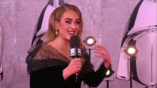 Adeles itv interview  BRITs Red Carpet [upl. by Calli]