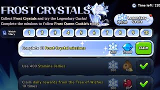 Finally Frost Queen Cookie Run Kingdom Complete 61 Frost Crystal Missions amp Draw [upl. by Hamrah]