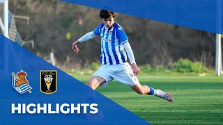 HIGHLIGHTS  División de Honor Juvenil 3  1 Getxo  Zubieta  Real Sociedad [upl. by Routh624]