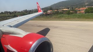 INSANE Jet2 Boeing 737800 Full thrust standing takeoff from Skiathos  GDRTJ [upl. by Areivax369]