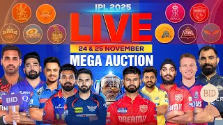 LIVE IPL Mega Auction 2025 Today Live Updates  Latest IPL Auction News amp Player Bids [upl. by Florri545]