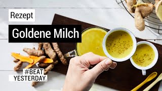 Goldene Milch Superdrink mit heilender Wirkung  Rezept [upl. by Anastasius]