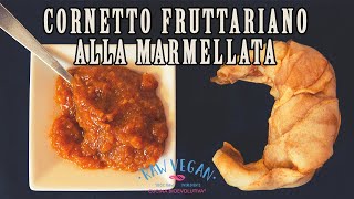 Cornetto alla Marmellata  Ricetta Fruttariana Igienista  Solo 2 ingredienti [upl. by Ahsekyw]