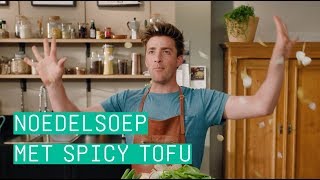 24Kitchen  Hugo’s noedelsoep met spicy tofu en paddenstoelen  Wat Eten We Vandaag  Afl 170 [upl. by Dorry]