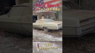 First Wash in 40 Years Abandoned 1960s Bonneville Barn Find Restoration  Satisfying Car Detailing [upl. by Yrannav]