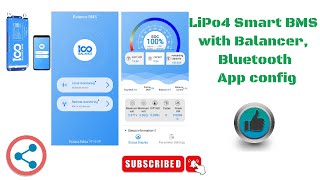 LiPo4 Smart BMS with Balancer Bluetooth App config [upl. by Gitel378]