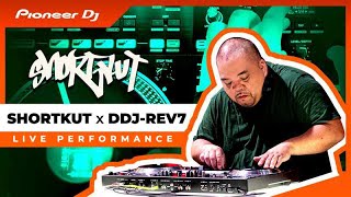 DJ Shortkut on the DDJREV7 DJ controller  Full Performance [upl. by Joby]