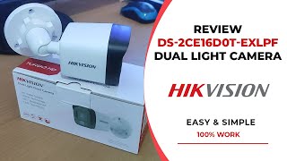 Review of the Hikvision DS2CE16D0TEXLPF Camera  Hikvision Turbo HD Smart Dual Light Camera [upl. by Ulita]