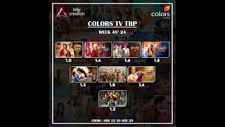 TRP of the week  48 week star Plus colors Zee TV [upl. by Gnil885]