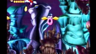 Rayman 1 Playthrough PS1  Cave of Skops Revisited amp Music [upl. by Araccat]