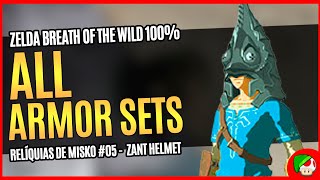 Zelda BoTW  Zant Helmet All Armor Sets  Todas as Peças de Armadura Tesouros de Misko 06 [upl. by Notyal936]