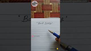 Bad Debts Meaning In Accounting  shorts  accountingseekho [upl. by Cassil]