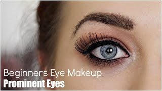 Beginner Eye Makeup For Prominent Eye [upl. by Rramed]