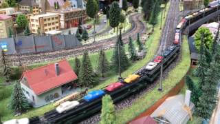 N spoor modeltreinen tijdens de open dagen NZH HobbyClub 2016 [upl. by Kerred858]