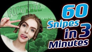 60 SNIPES in 3 MINUTES  LOEYA playing FORTNITE BATTLE ROYALE [upl. by Natsirt]