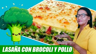 LASAÑA DE BROCOLI 😋🥦  Facil y deliciosa [upl. by Dulcie]