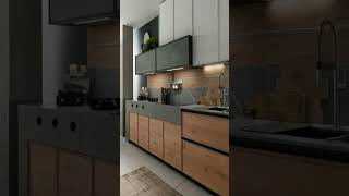 open kitchen cabinet colour combination kitchendesign nandanifurniture [upl. by Chalmers]