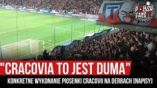 quotCRACOVIA TO JEST DUMAquot  konkretne wykonanie piosenki Cracovii na derbach NAPISY 03032020 r [upl. by Ecirtnas]