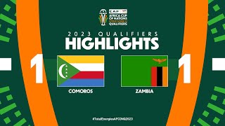 Comoros 🆚 Zambia  Highlights  TotalEnergiesAFCONQ2023  MD6 Group H [upl. by Eannej]