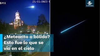 Así iluminó el cielo por un quotmeteoritoquot captan momento exacto [upl. by Yesnnyl189]