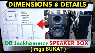 Speaker Box Dimensions and Measurement High Efficiency D8 Crown Jackhammer [upl. by Ynnavoj]