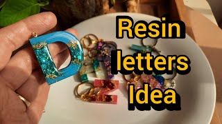 Epoxy resin tutorial  resin keychain  Resin letters [upl. by Hock]