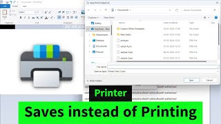 Printer Saves Instead of Printing in Windows 1011 Easy FIX 3 Methods [upl. by Mihsah]