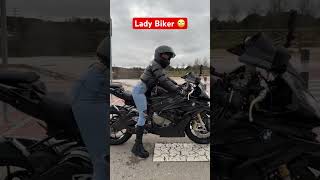 Lady Biker 😍youtubeshorts shortvideos rider automobile viralvideos [upl. by Jackelyn853]