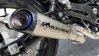 Benelli leoncino 500 Raven full system exhaust test sound [upl. by Roose179]