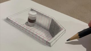 Amazing 3D Optical Illusion Art Sinking Groove with Realistic Depth [upl. by Kylah471]