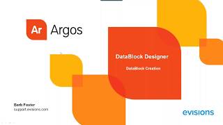 Argos 54 DataBlock Designer Training [upl. by Enyalahs781]