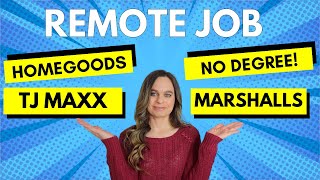 TJX Hiring PARTTIME TJ Maxx Marshalls Homegoods Work From Home Job 2023  No Degree Needed USA [upl. by Anrehs2]