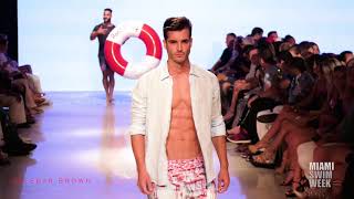 Orlebar Brown Miami Swim Week 201819 Art Hearts Fashion Evening with Saks Fashion Show [upl. by Annas]