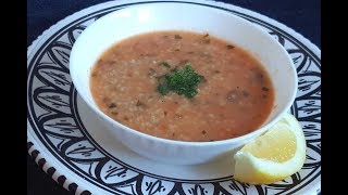 حريرة بالبلبولةحبوب الشعيرجد صحية soupe de semoule dorge avec soustitres [upl. by Erdah]