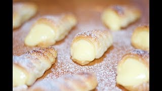 Custard Filled Sfoglia Finger Recipe  How to Cook Real Italian Food from my Italian Kitchen [upl. by Arras]