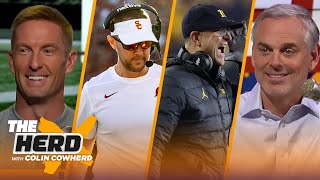 Michigan without Jim Harbaugh vs Ohio State concerns for Lincoln Riley and USC  CFB  THE HERD [upl. by Ardin]